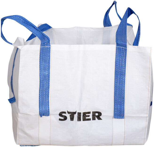 Sac de transport BIG BAG STIER, 60x60x60cm, 1000kg, tissu synthétique, 4 sangles, sac de chantier, sac transportation (904258)