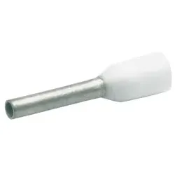 Aderendhülsen isoliert, 0,50mm2 /8mm, weiss, 100 Stück