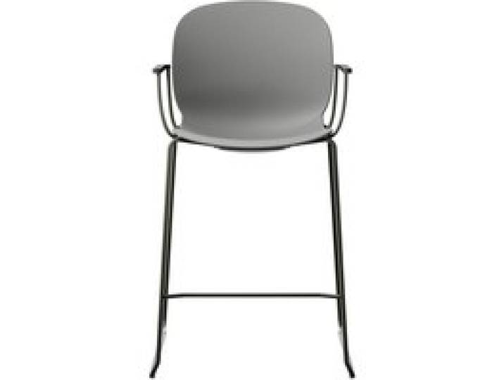Chaise haute empilable avec accoudoirs et pieds luge acier Noor 6090