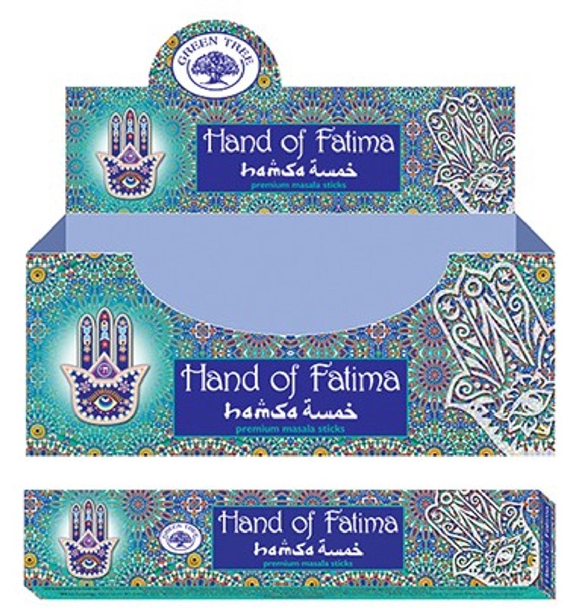 Hand of Fatima Green Tree Masala Wierookstokjes