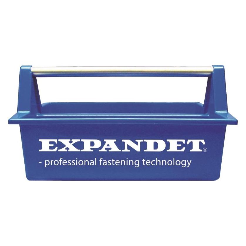 Expandet Vaerktøjskasse åben med baerehåndtag i midten (5708620016603)
