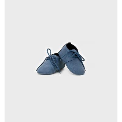 Krabbelschuh MINIBANDA "BABY BOY ACCESSORIES", Baby, Gr. 11, blau (avion, grau), 100% Polyester, Schuhe