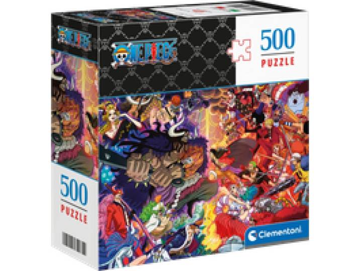 CLEMENTONI Coffret puzzle Dragon Ball ou One Piece, 500 pièces (One Piece - Match)