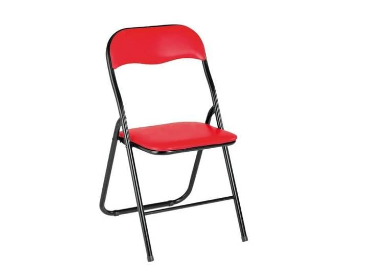 Chaise pliante Collectivités rouge - Lot de 2