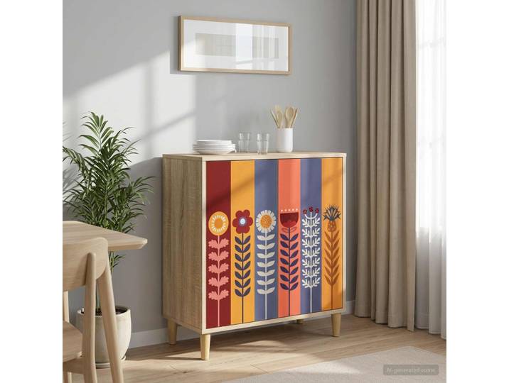 vidaXL Sideboard ESSEN Sonoma 69 x 33 x 75 cm Holzwerkstoff