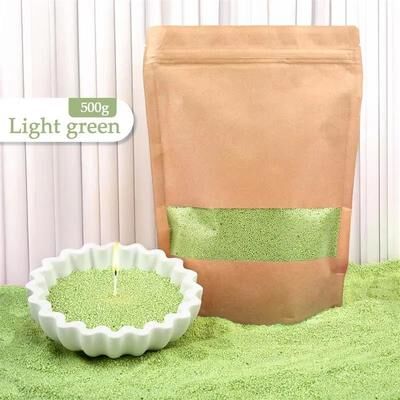 Inspired Finds Creative DIY Candle Sand Wax Colorful Pearl Granules For Handmade Candle Crafts 1.1lb Light Green