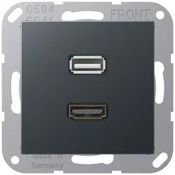 Jung Multimediadose HDMI + USB MA A 1163 ANM