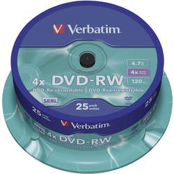 Verbatim 43639 DVD-RW Rohling 4.7 GB 25 St. Spindel Wiederbeschreibbar