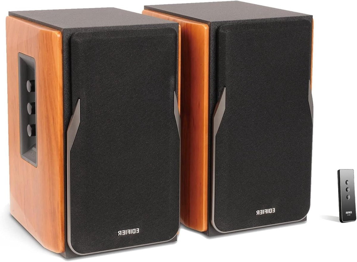 RCA Actieve Houten Boekenplank Luidsprekers - Zwart - 42 Watt