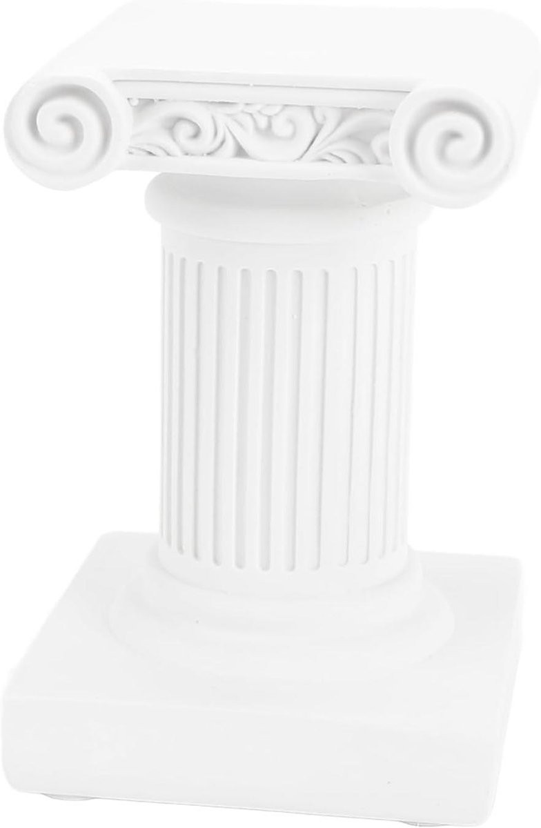 Wit Zuilbeeld Decoratie Romeinse Pilaar voor op tafel