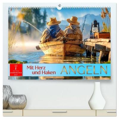 Angeln mit Herz und Haken (hochwertiger Premium Wandkalender 2027 DIN A2 quer), Kunstdruck in Hochglanz