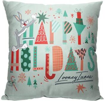 Wb Looney Tunes Happy Holidays Printed Throw Pillow by The Northwest in O