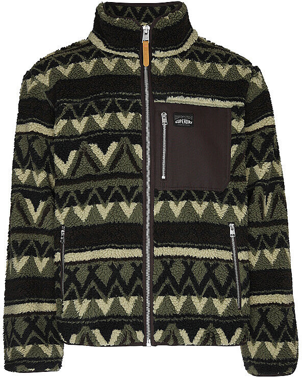 SUPERDRY Herren Fleecejacke Abstract  olive   S M