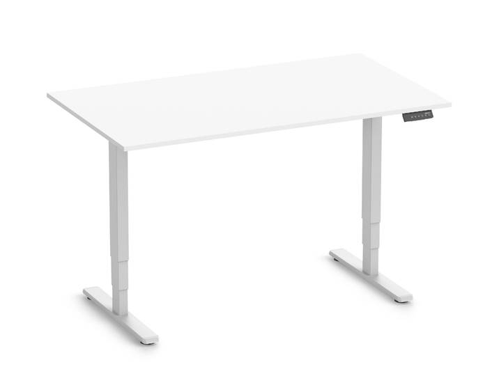 FOKUS Gestell Weiß, Tischplatte 1400 x 800 x 19 mm Topweiß