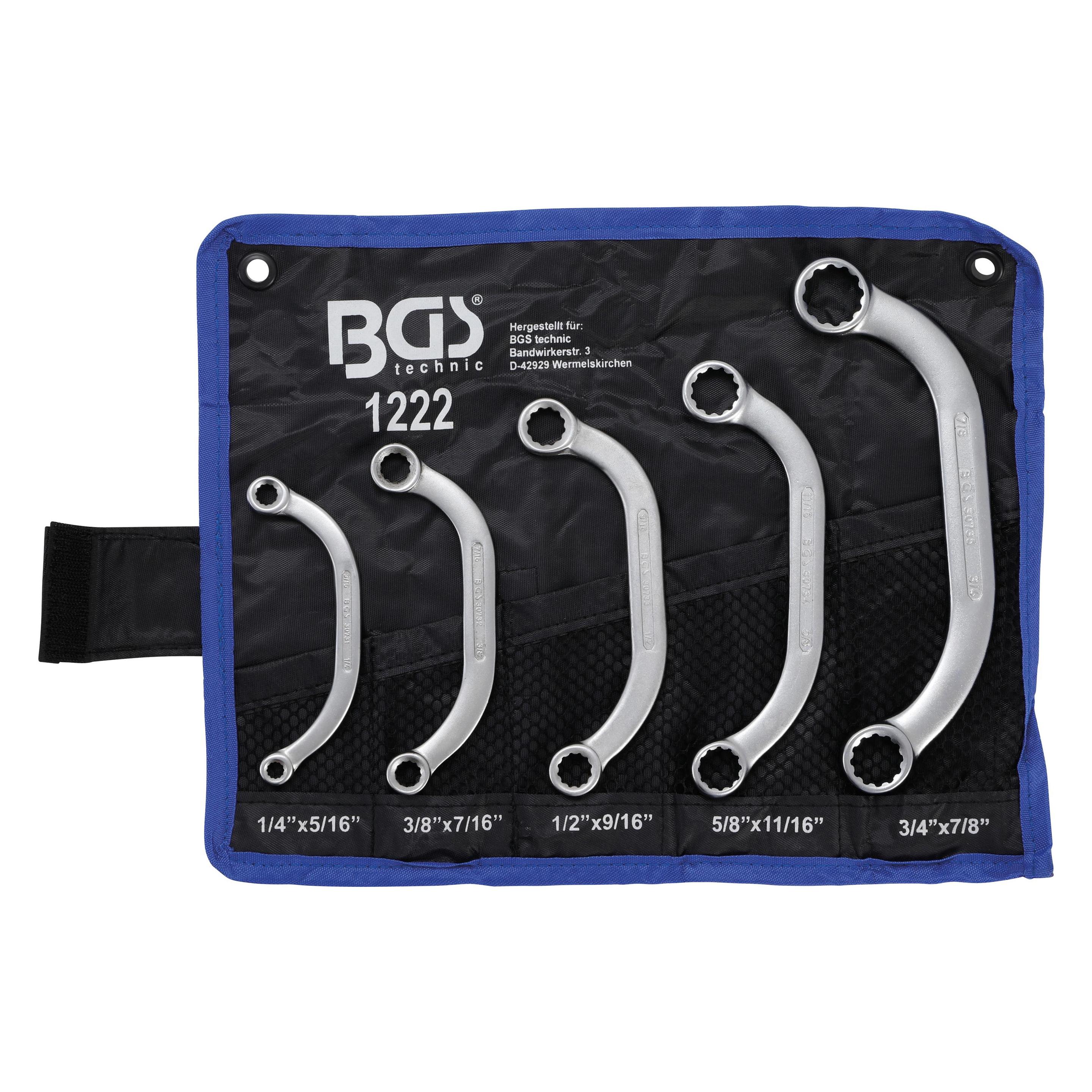 BGS Starter- und Blockschlüssel-Satz Zollgrössen SW 1/4" - 7/8" 5-tlg. (1222)