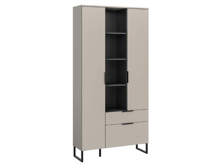 Noida Sideboard 2 Türen, 1 Klappentür, 1 Schublade, 4 Regale Kaschmir Nachbildung.
