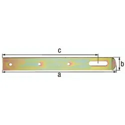 GAH Alberts Überfalle L 250 x 30 mm B 30 mm Stahl galvanisiert gelb verzinkt - 316266