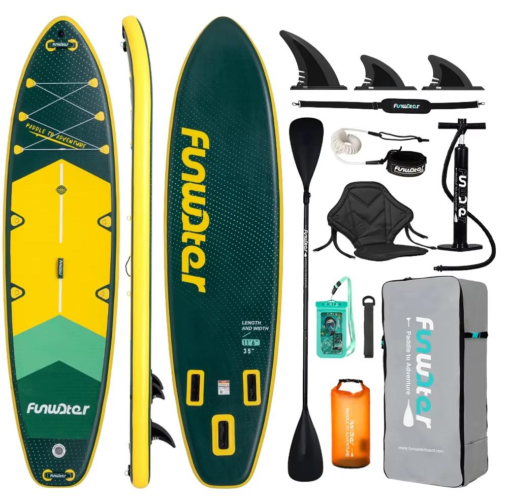 Aufblasbares SUP-Board - SUPFW43A - 350 x 90 x 15 cm - Maximale Traglast 200 kg - Rutschfest - Besonders stabil - Komplettes Zubehör