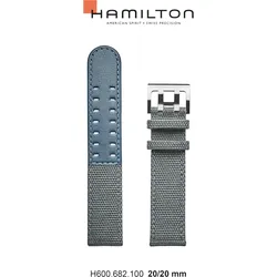 Hamilton - Khaki Field Auto Band-set Leinen-gris-20/20 H690.682.100 - grau