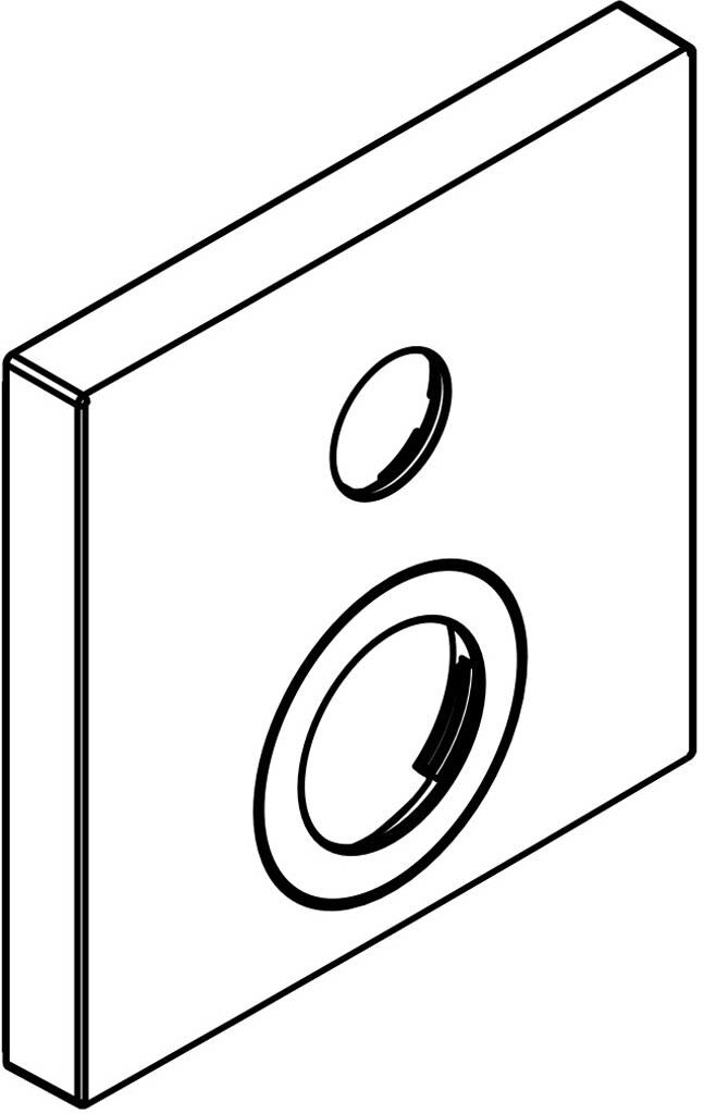 Hansgrohe replacement rosette for ShowerSelect Unterptz thermostat for 1 consumer 92234000