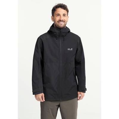 Funktionsjacke JACK WOLFSKIN "WILDBOUND 2L JKT M", Herren, Gr. XL (54/56), schwarz (phantom), Web, Obermaterial: 100% Polyester. Futter: 100% Polyester, normal, Jacken Funktionsjacke, wasserdicht, windabweisend, atmungsaktiv