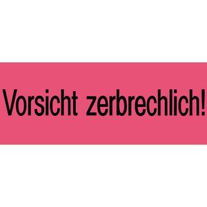 Herma Hinweisetiketten 6758, Vorsicht zerbrechlich, 39 x 118mm, selbstklebend, 1000 Stück