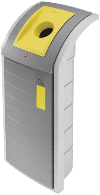 Hailo ProfiLine WSB Design Plus XXXL, Collecteur de déchets, 120 litres, argenté (9125900)