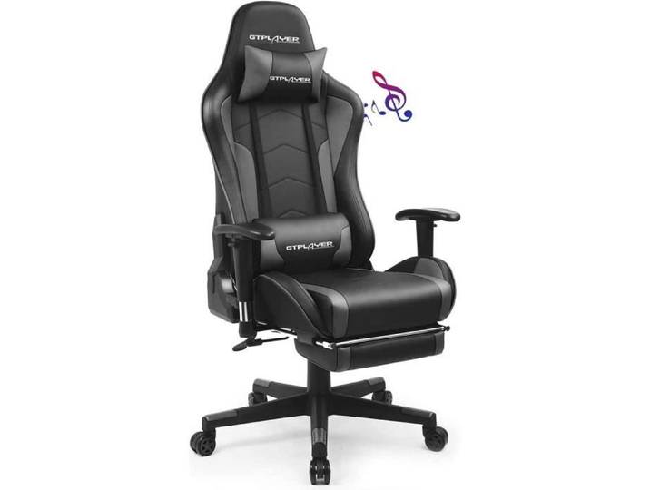 Chaise gaming - GTPLAYER - GTPLAYER - Repose-pieds télescopique - Haut-parleurs Bluetooth - Dossier inclinable