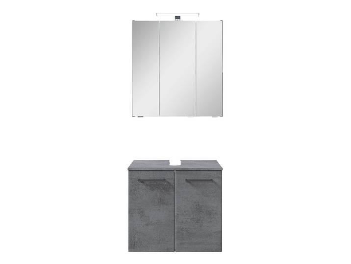 Salle de bain - Type A 65 x 200 x 33cm Gris/Gris foncé