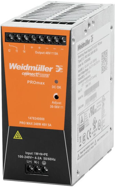 Weidmüller Alimentation PRO MAX 10A 24V CC 10A 240W (1478130000)