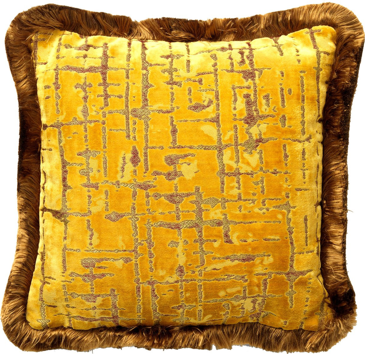 Hoii sierkussen Golden Glow geel met duurzame kussenvulling 45 x 45 cm