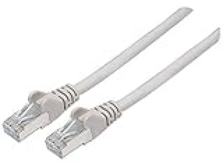 Intellinet 733328 Câble Réseau, RJ45 Connecteur Mâle, Cat 6 SFTP 100% Cuivre, Gris, 30 m