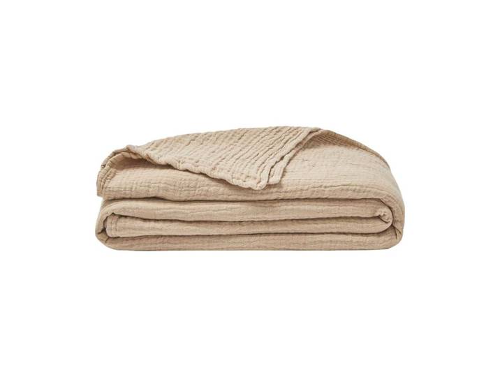 Couvre lit en gaze de coton biscuit 260x240
