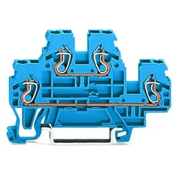 WAGO Doppelstockklemme D-D N/N blau