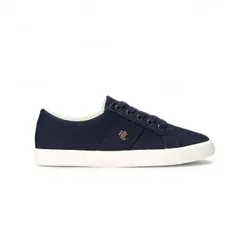Lauren Ralph Lauren für Damen. 802804598002 Canvas Janson II navy Turnschuhe (40), Stoff, Wohnung, Schnürsenkel, Lässig, Marine