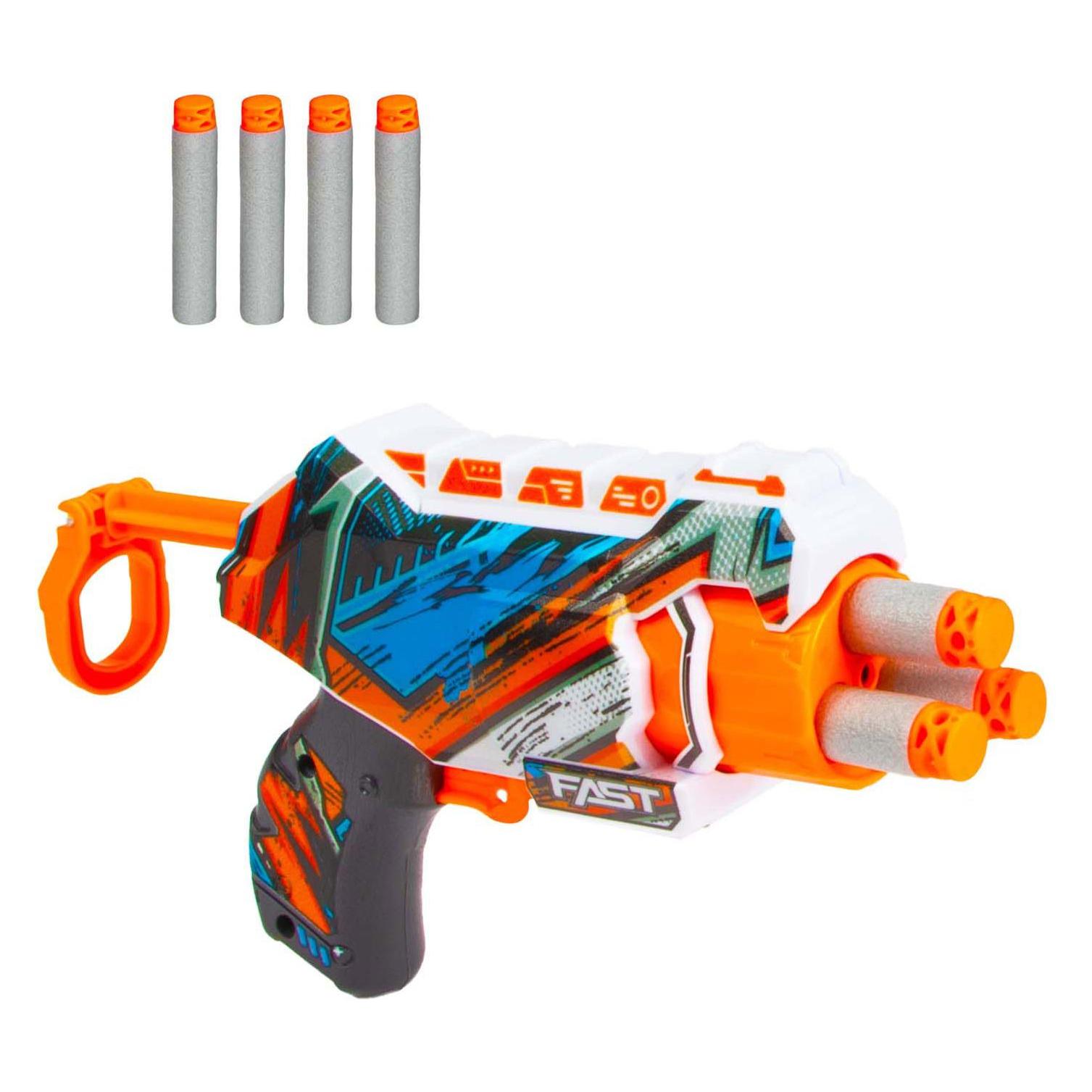 Toi-Toys Foam Strikex Shooting Gun Nano Blaster mit 4 Schaumstoffpfeilen (59838244)