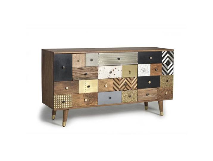 Buffet en Bois de Manguier - Giner y Colomer - 2 Portes 4 Tiroirs - Finitions Variées