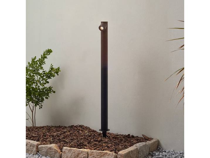 Luzian LED Gartenleuchte H80 w/Speer Schwarz - Lindby - Terrasse - Modern - Metall - Einflammig