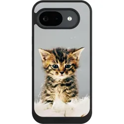 Nivocase Handyhülle für Google Pixel 10a Hülle NIVOpure Case Schwarz Feder Haustier Katze (Google Pixel 10a), Smartphone Hülle, Schwarz