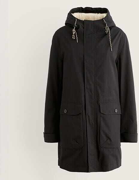 Seasalt Mens Tidesman Waterproof Coat Onyx Black