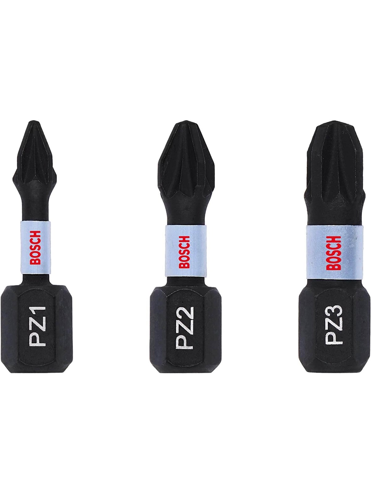 Bosch Impact Control Screwdriver Bits Set PZ1-PZ2-PZ3 25 mm