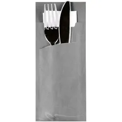 Papstar 520 Bestecktaschen grau, 8.5 cm
