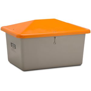 CEMO Streugutbehälter 10833, 550 Liter, grau, aus GFK