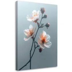 WANDBILD, Zarte botanische Zweigblumen