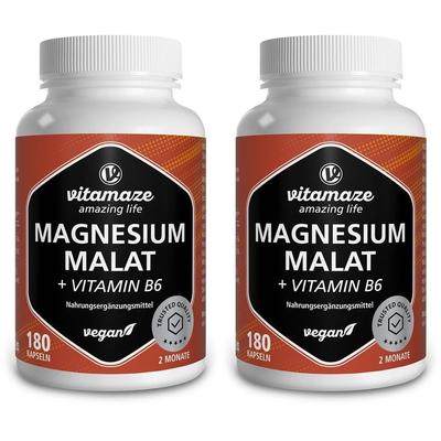 Magnesium-Malat 1800 mg+Vitamin B6 Kapseln 2x 2x180 St