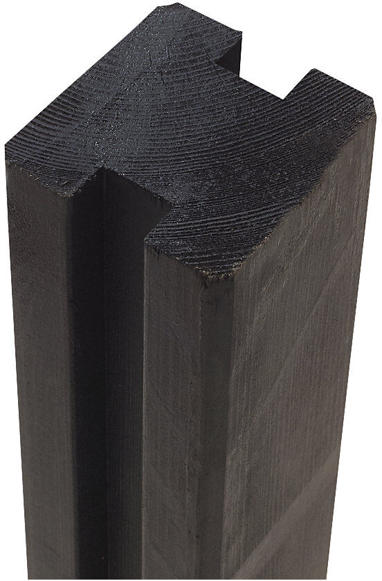 kaiserkraft Profilpfosten, 2 Spuren, Höhe 1880 mm, schwarz