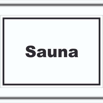 HB-Druck Sauna Aufkleber mit Text Erholung Entspannung waagerecht A9 (37x52mm)