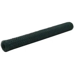vidaXL Drahtzaun Stahl mit PVC-Beschichtung 25x1,2 m Grün
