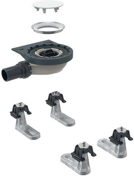 Geberit Setaplano Duschwannenablauf 154020001 für Duschfläche, 4 Füße, 50 mm