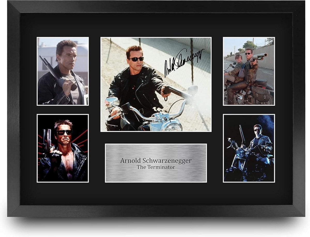 Ingelijste A3 Print van Gesigneerde Filmmemorabilia voor Actiefilm Fans